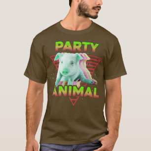 PARTY ANIMAL Funny Pig Lover Girls Boys Kids Farme T-Shirt