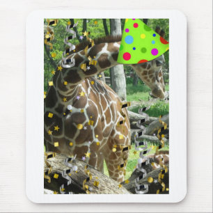Party Animal Giraffe Mouse Pad