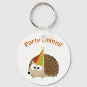 Party Animal! Hedgehog Keychain