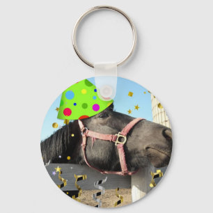 Party Animal Horse Keychain