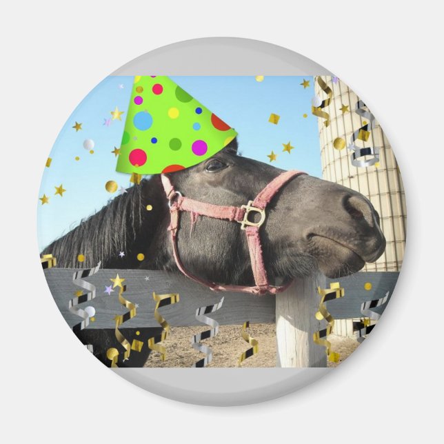 Party Animal Horse Magnet (Front)