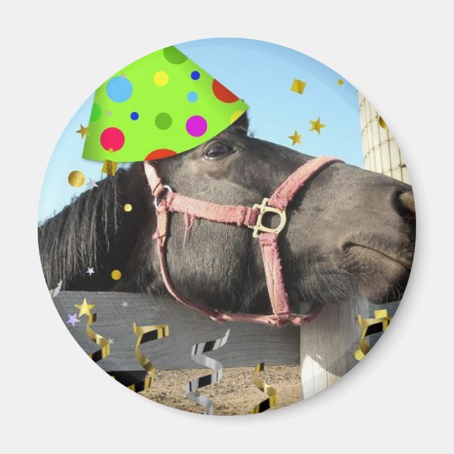 Party Animal Horse Magnet (Front)