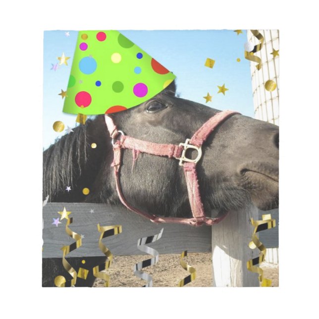 Party Animal Horse Notepad (Front)