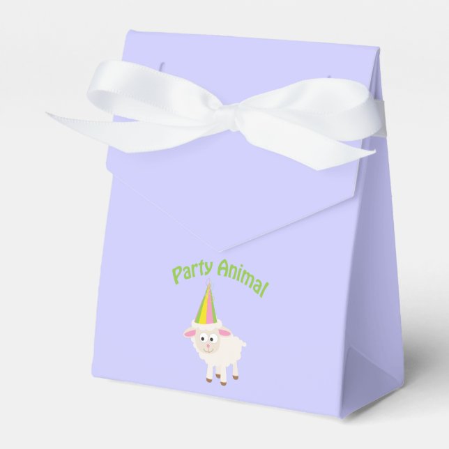 Party Animal Lamb Favor Box (Front Side)