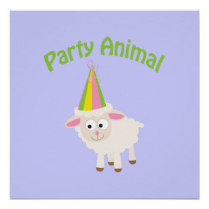 Party Animal Lamb Poster