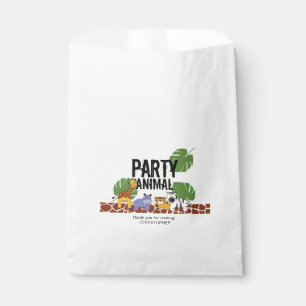 Party Animal Safari themed birthday Green Favour Bag