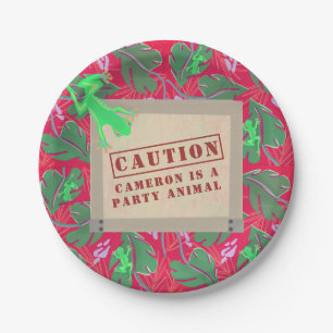 Party Animal Tropical Rainforest Birthday Paper Plate