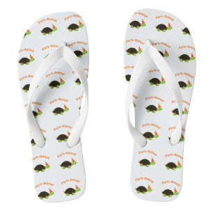 Party Animal Turtle Flip Flops