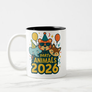 Party Animals 2026 Two-Tone Coffee Mug
