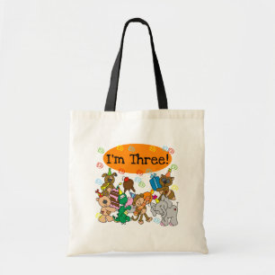 Party Animals 3rd Birthday Tshirts Tote Bag