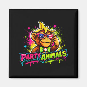 Party animals baseball jersey  magnet