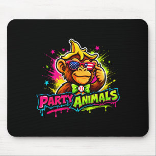 Party animals baseball jersey mouse pad