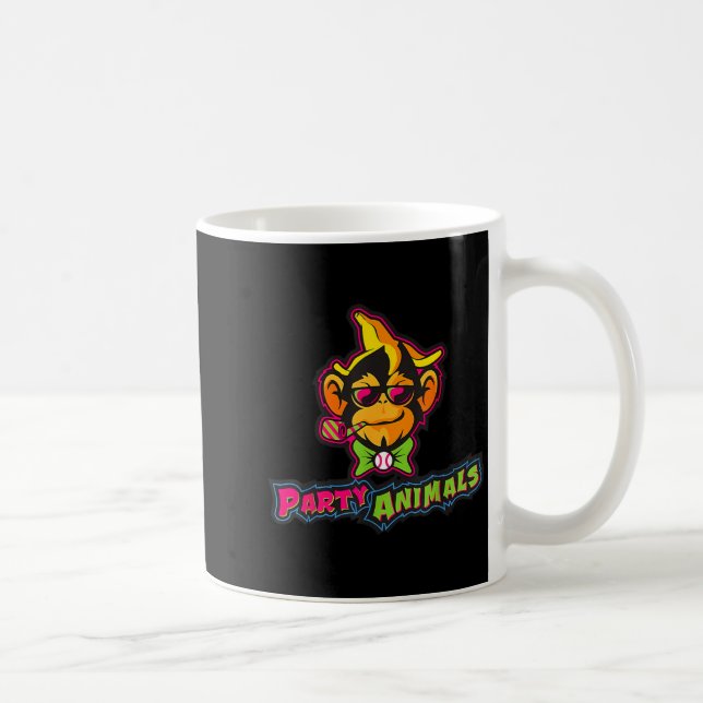 Party animals baseball monkey  coffee mug (Right)