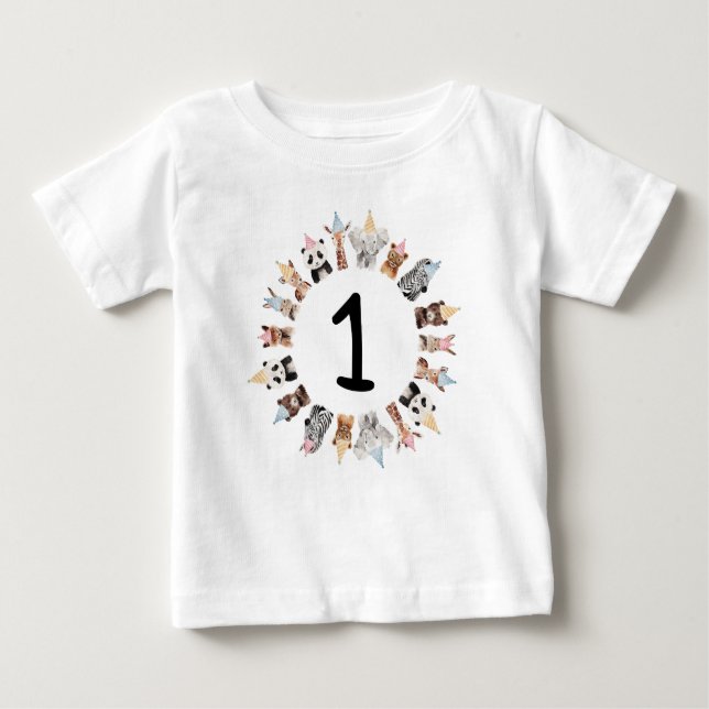 Party Animals Birthday Baby T-Shirt (Front)