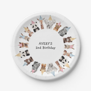 Party Animals Birthday Paper Plate