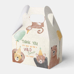 Party animals birthday party personalized favor box