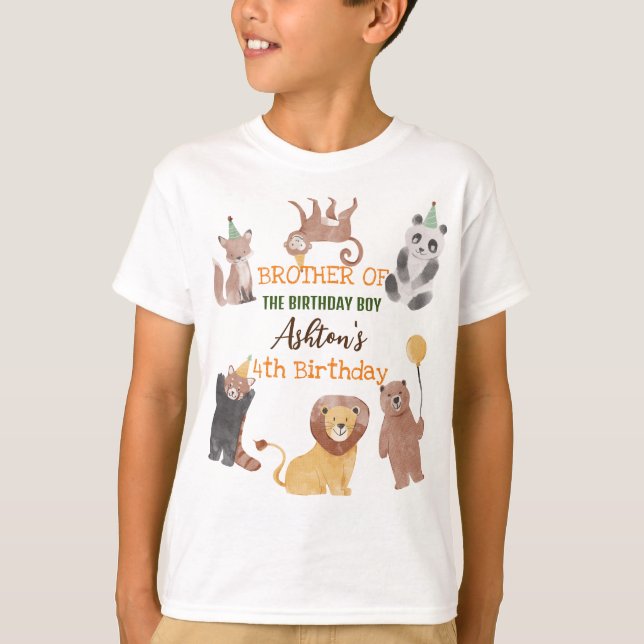 Party animals birthday party personalized matching T-Shirt (Front)