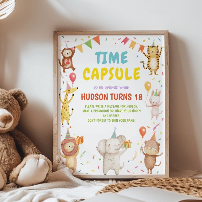 Party Animals Birthday Party Time Capsule Sign (Creator Uploaded)