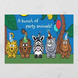 Party Animals Children's Birthday Party Invitation