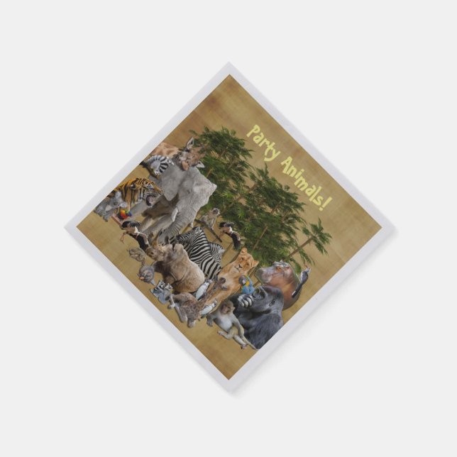 Party Animals Cocktail Napkins (Corner)