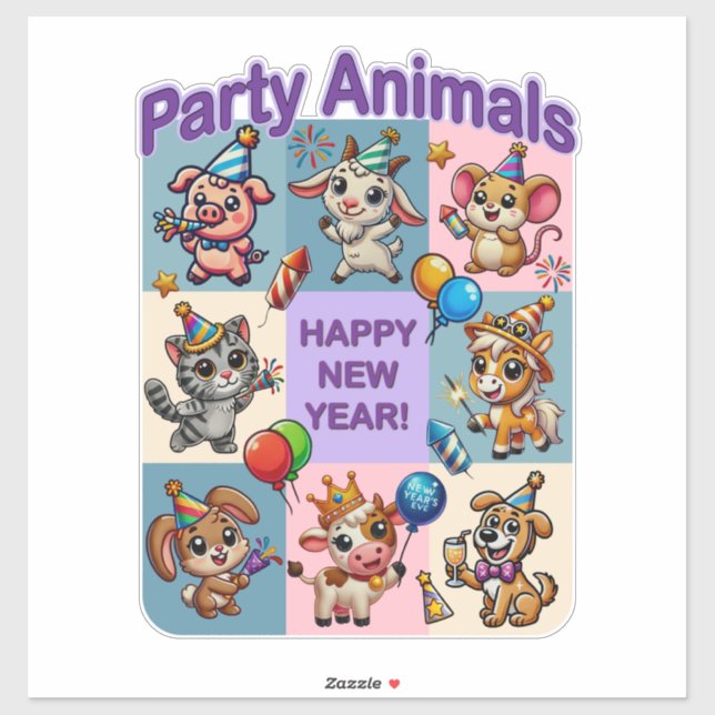 Party Animals "Happy New Year" (Sheet)