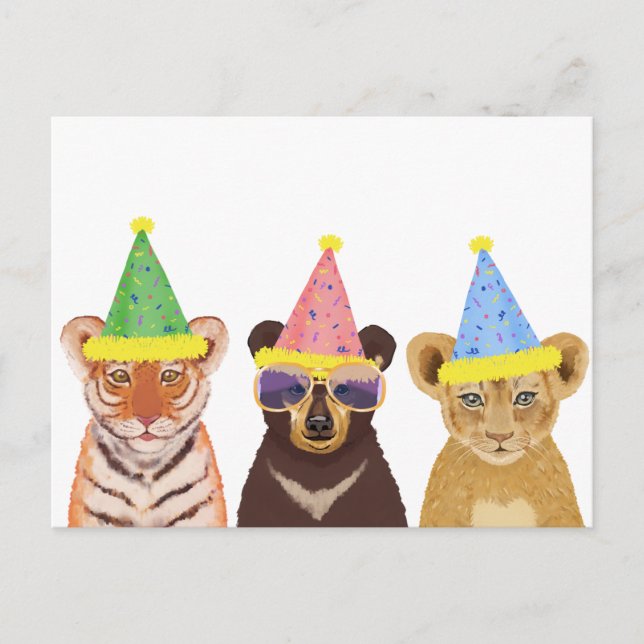 Party Animals Illustration  Postcard (Front)