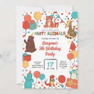 Party Animals Personalized Children's Birthday