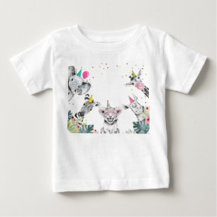 Party Animals Safari Birthday Party Girl Birthday Baby T-Shirt