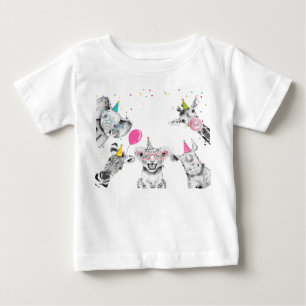 Party Animals Safari Birthday Party Girl Birthday Baby T-Shirt