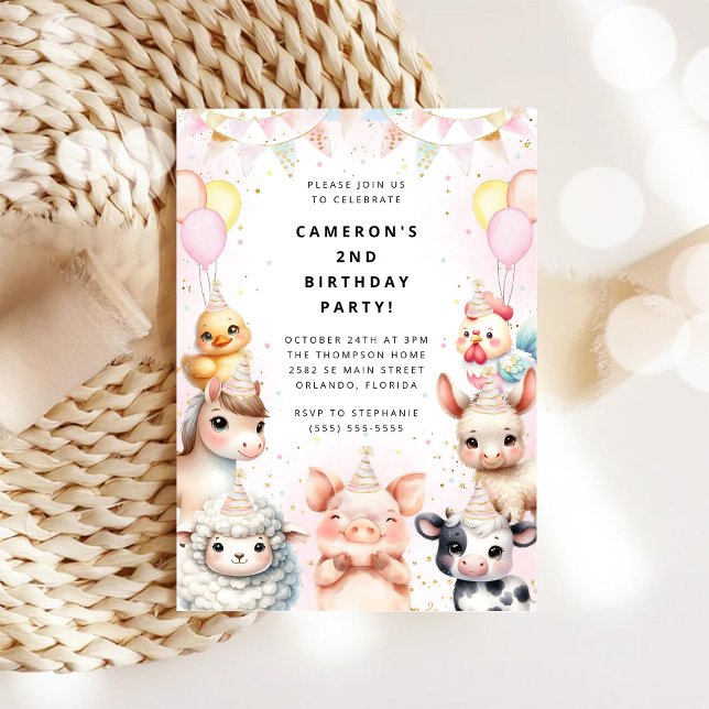 Party Animals Safari Birthday Party Invitation (Créateur téléchargé)