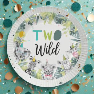 Party Animals Safari Two Wild Boy Birthday Party Paper Plate