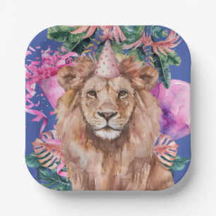 Party Animals Safari Wild One Boy Birthday Party Paper Plate