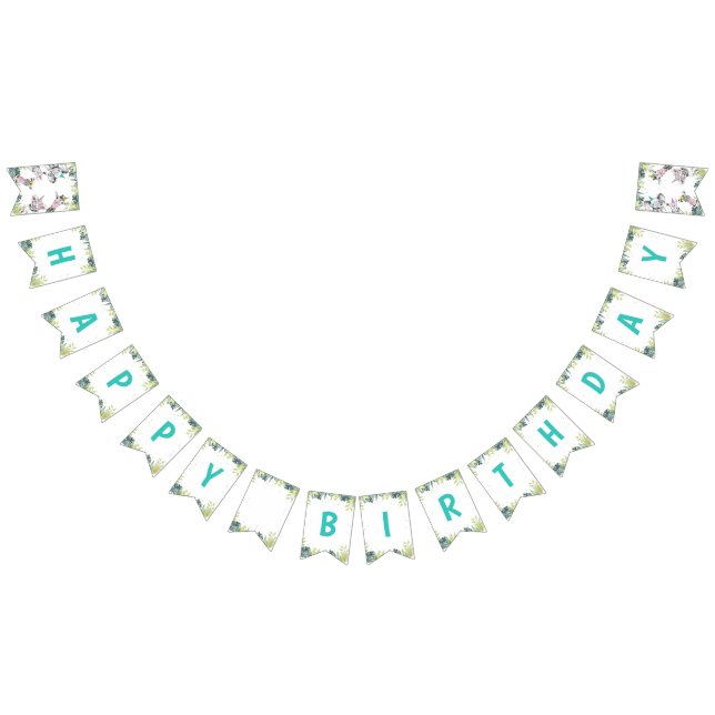 Party Animals Safari Wild One Happy Birthday Bunting Flags (All)