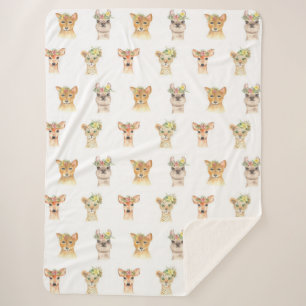 PARTY ANIMALS SHERPA BLANKET