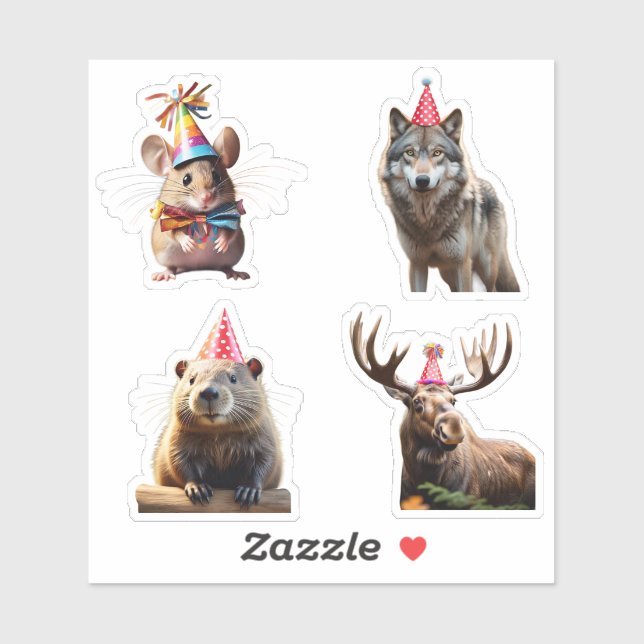 Party Animals Stickers (Sheet)