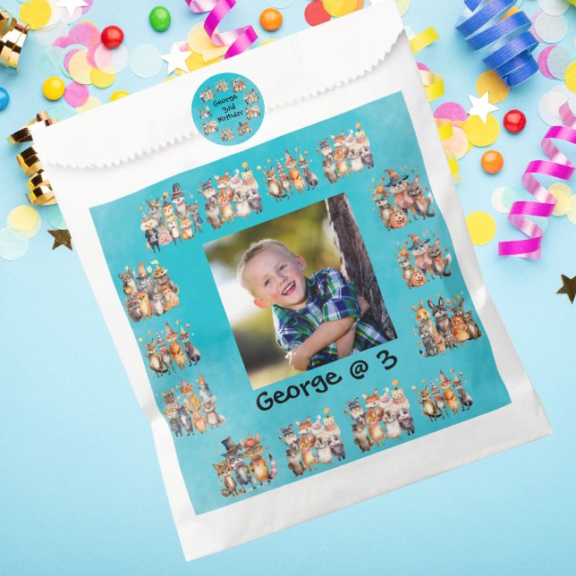 Party Animals Theme Halloween Kids Birthday Favour Bag (Creator Uploaded)