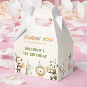 Party Animals Wild Safari 1st Birthday Favor Box