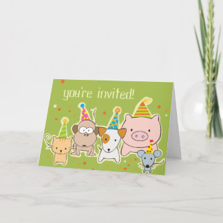 party animals -- you’re invited! invitation