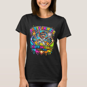 Party animals youth baseball team fun for kids T-Shirt