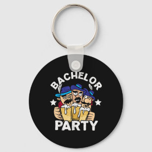 Party Bachelor In Progress Groomsquad Groom Squad Keychain