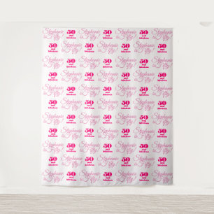 Party Backdrop Step and Repeat *50 and Fabulous* Tapestry