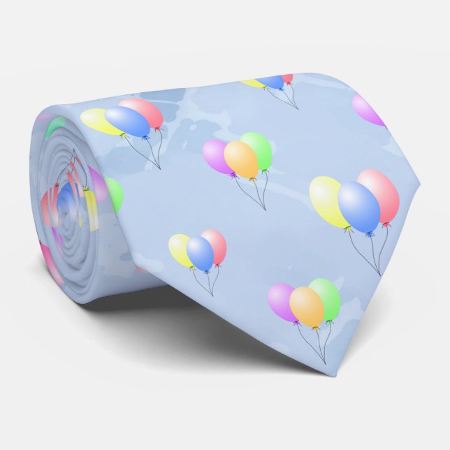 Party Balloons Blue Tie (Rolled)