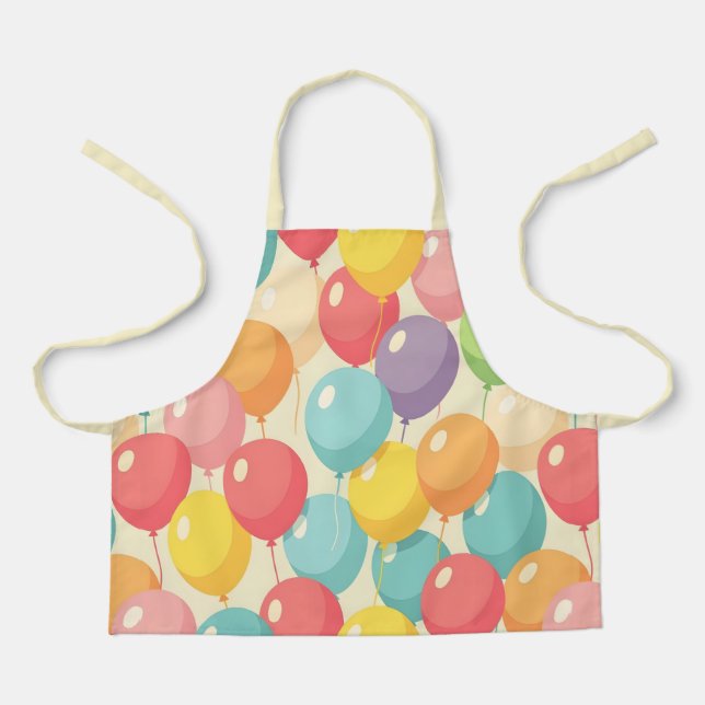 Party balloons in different colors apron (Front)