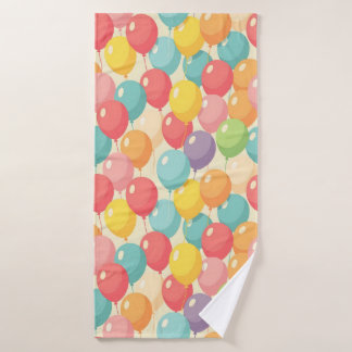 Party balloons in different colors bath towel