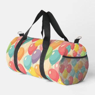 Party balloons in different colors duffle bag