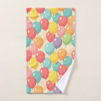 Party balloons in different colors hand towel