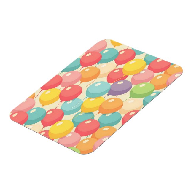Party balloons in different colors magnet (Left Side)