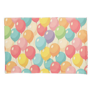 Party balloons in different colors pillowcase