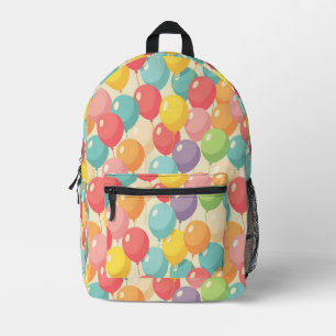 Party balloons in different colors printed backpack