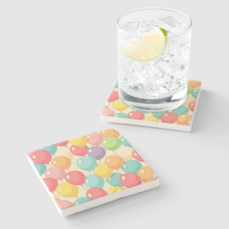 Party balloons in different colors stone coaster